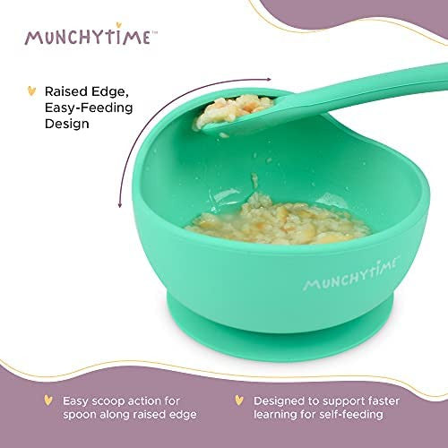 MunchyTime Bowl with Suction & Spoons for Weaning