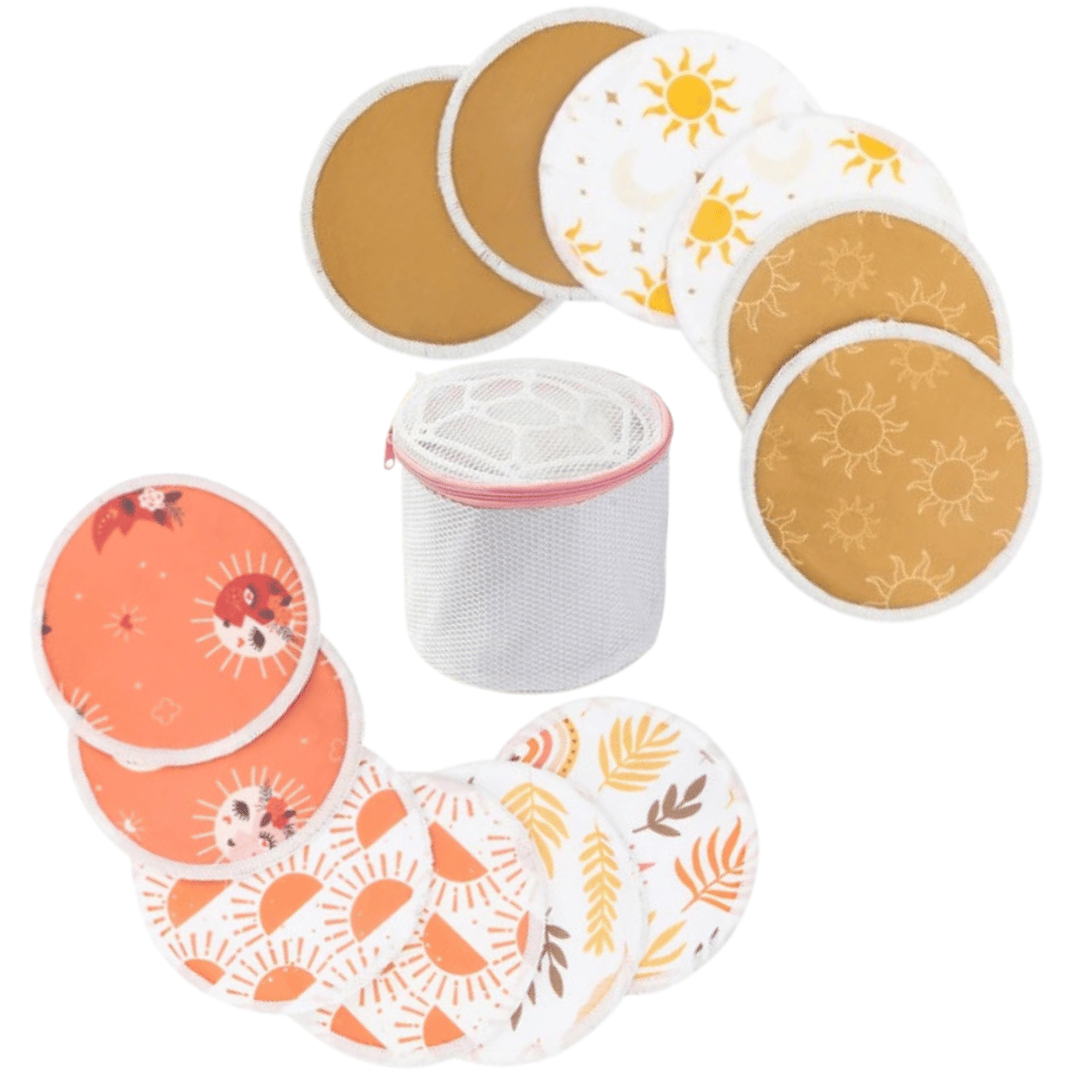 14-Pack Bamboo Nursing Pads with Wash Bag