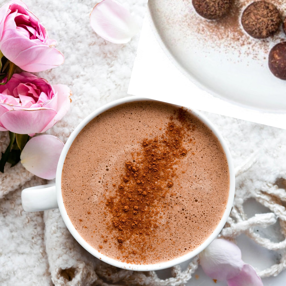 Healthy Lactation Hot Chocolate with Raw Dark Choc, Maca and Millet
